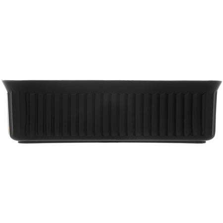 Carlisle 811003 5 lb 10-1/16" x 6-3/16" Black Rectangular Polypropylene Deliware Crock
