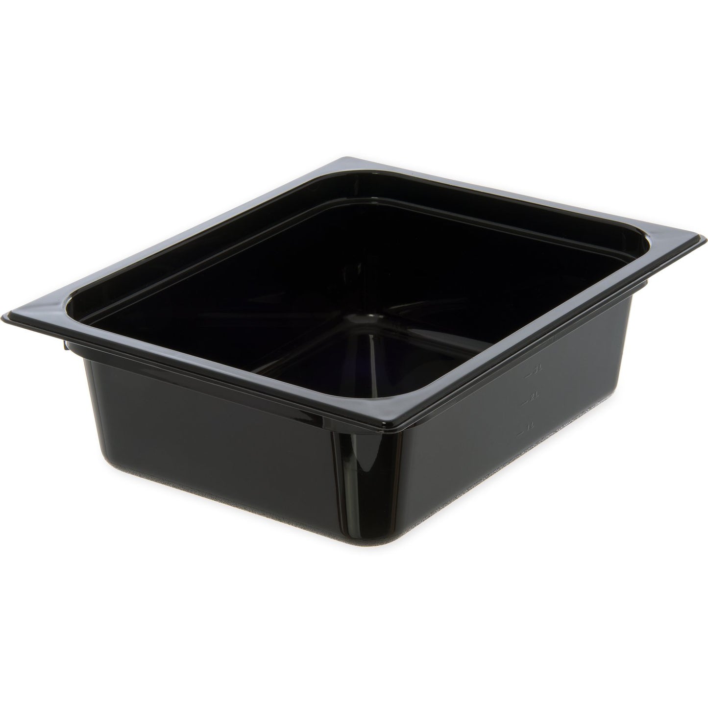 Carlisle 10221B03 1/2 Size Black Polycarbonate StorPlus Food Pan, 4" Deep