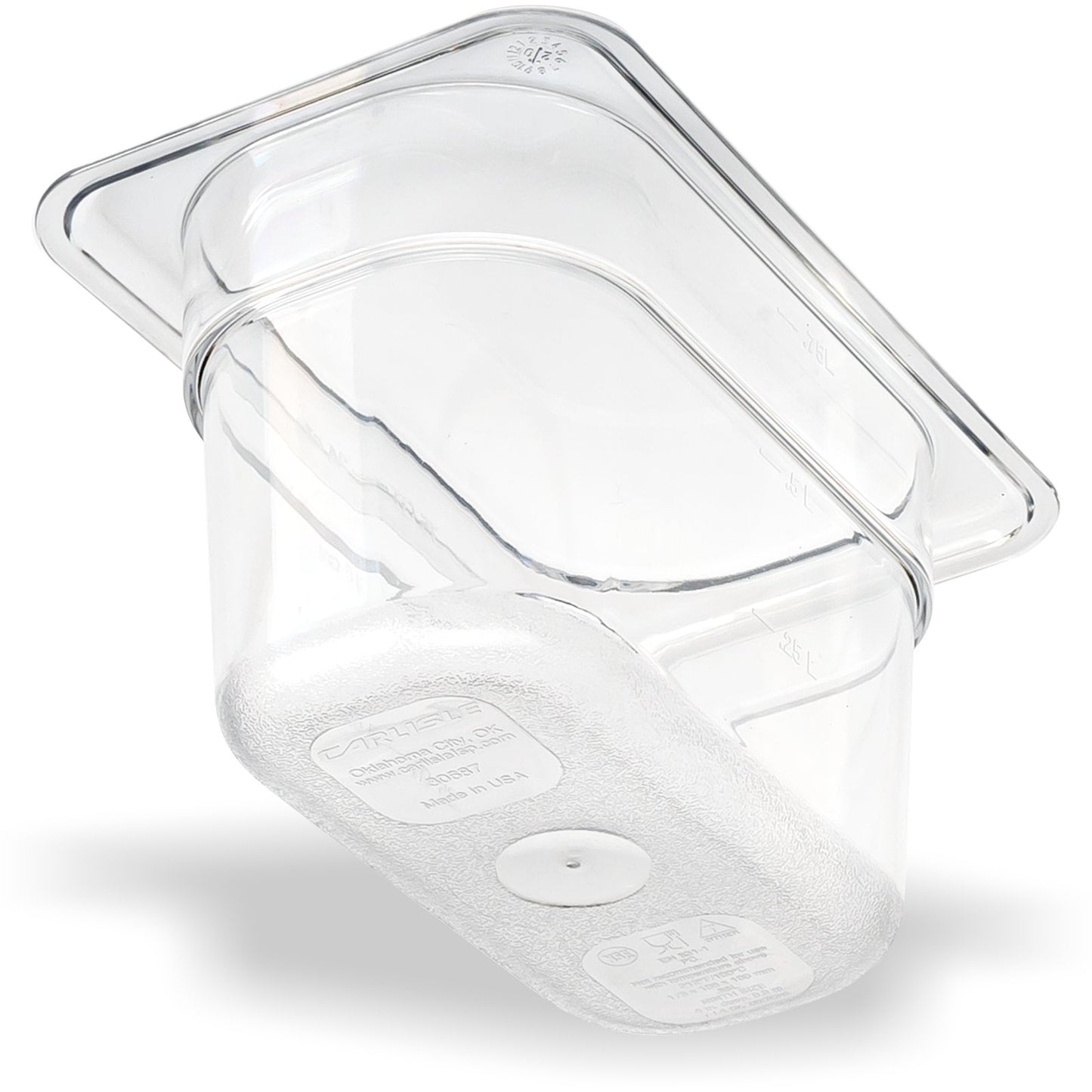 Carlisle 3068707 1/9 Size Clear Polycarbonate StorPlus Food Pan, 4" Deep
