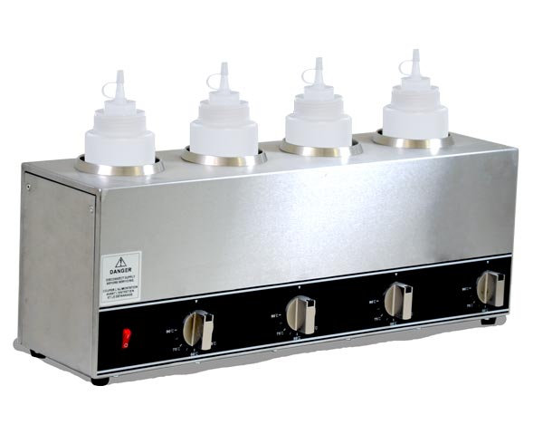 Omcan 44180 Quadruple Bottle Sauce Warmer