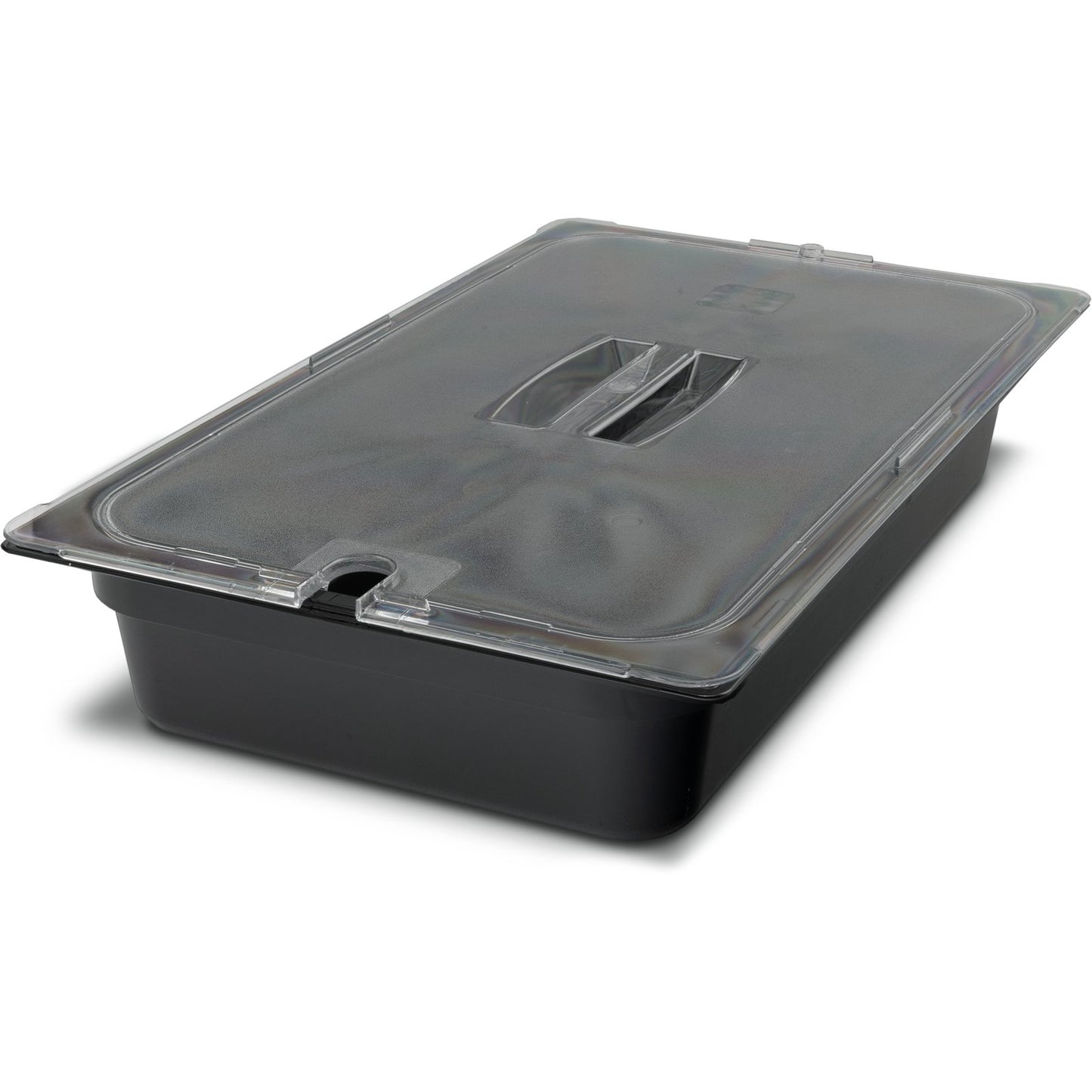 Carlisle 10401B03 Full-Size Black High Heat Plastic StorPlus Food Pan