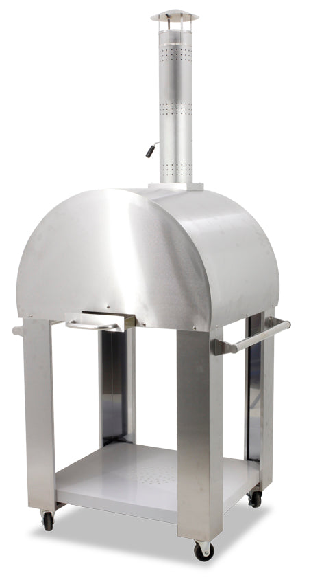 Omcan 43113 32" Stainless Steel Wood Burning Pizza Oven