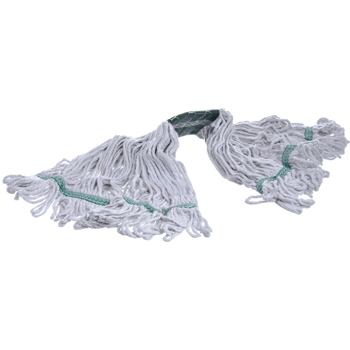 Carlisle 369418B00 Medium White Synthetic/Cotton Blend Flo-Pac Green Band Mop With Looped-End