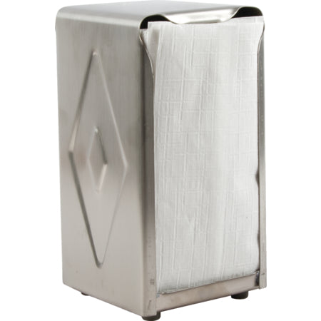 Carlisle H900X 150 Napkin Chrome Stainless Steel Tabletop Classic Napkin Dispenser, Tallfold