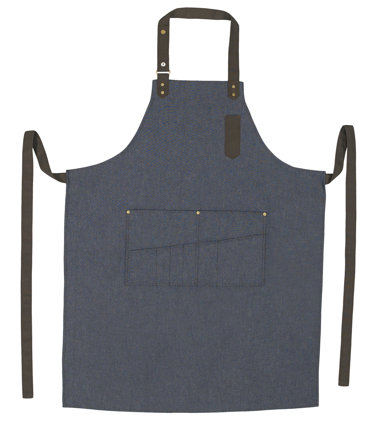 Winco BA-3327B Blue Bib Apron