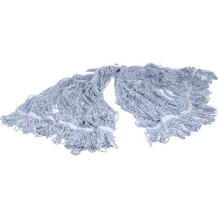 Carlisle 369674B14 24 oz Large Blue Rayon Cotton Blend Flo-Pac Mop Head with 1/2" Band