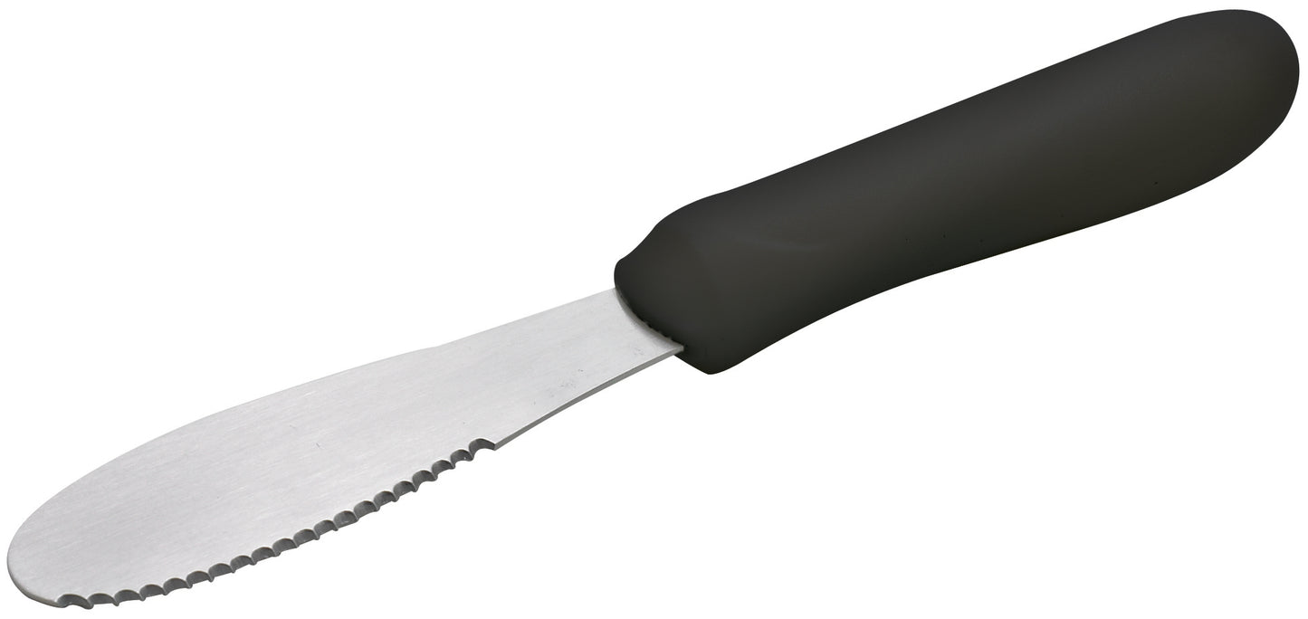 Winco TKP-31 Black Polypropylene Handle Sandwich Spreader, 3-5/8" x 1-1/4" Blade