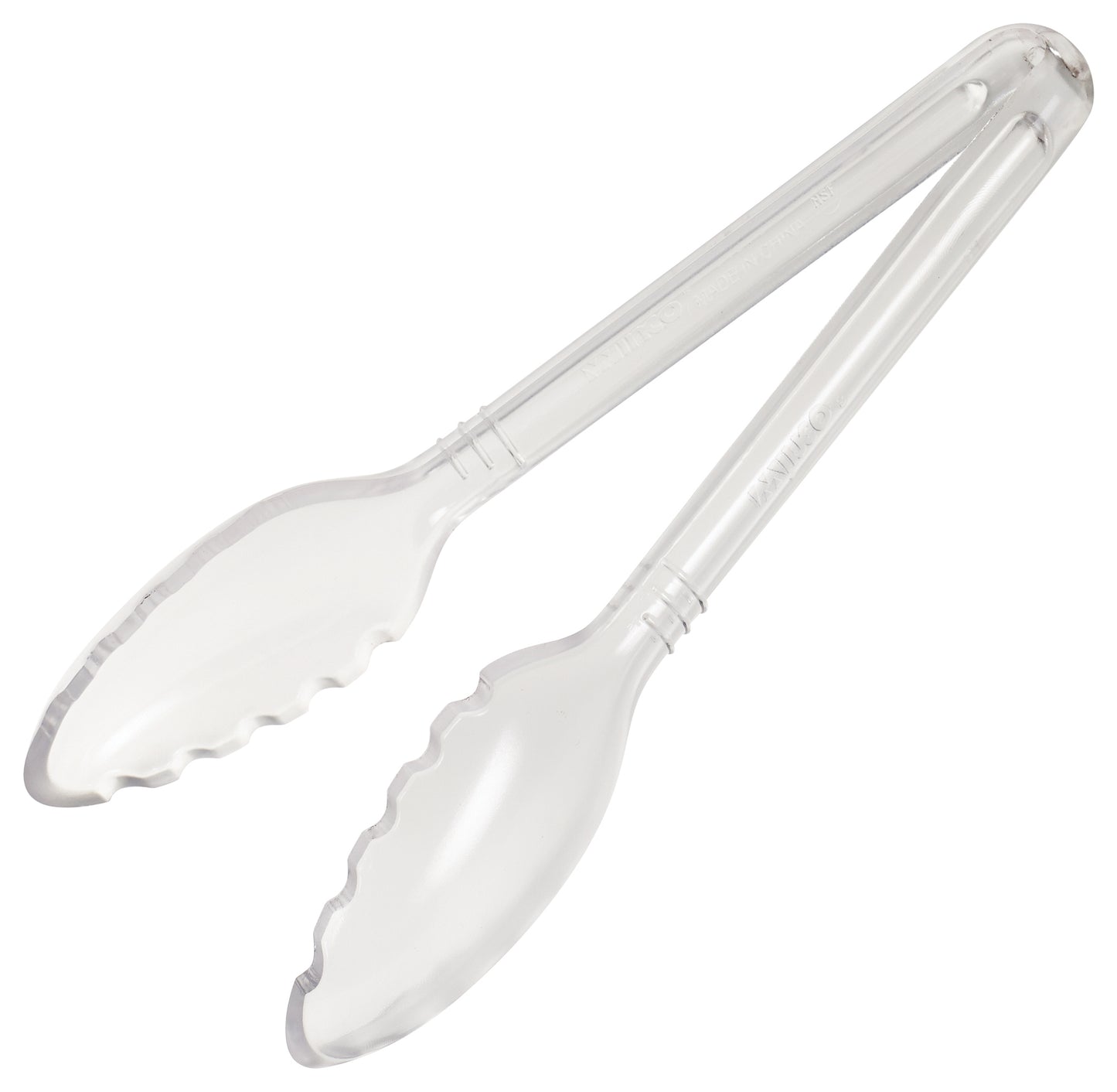 Winco CVST-9C 9" Clear Curved Polycarbonate Serving Tong
