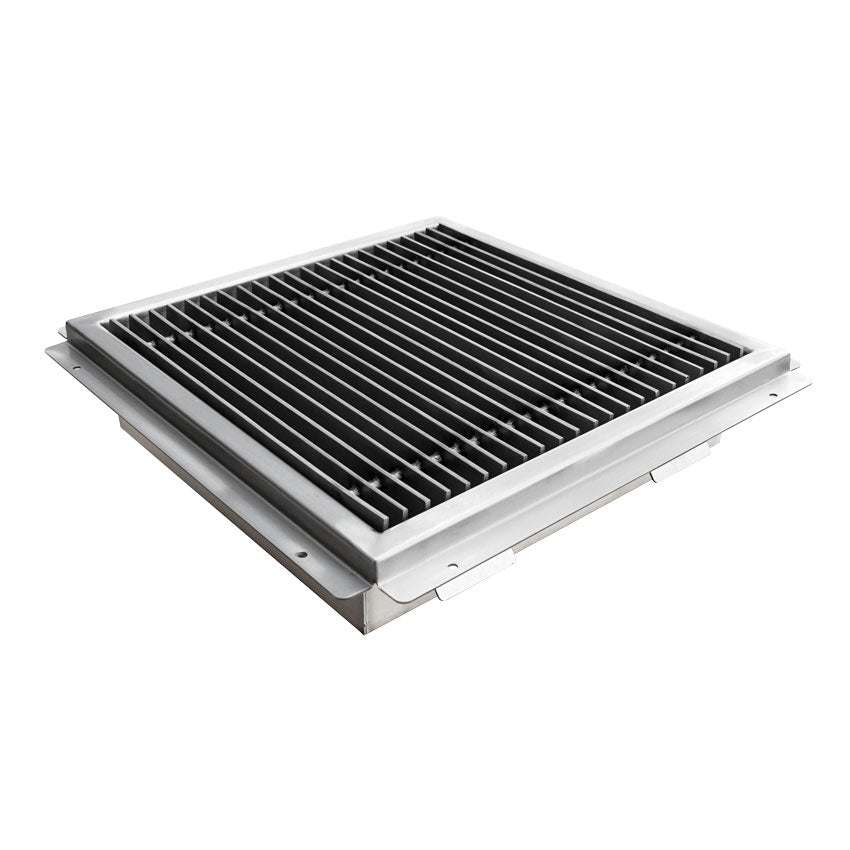 Omcan 44612 18" x 18" Floor Drain with Stainless Steel Grating Bar