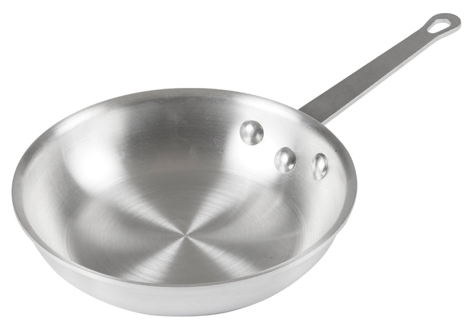 Winco AFP-8A 8" Natural Finish Aluminum Gladiator Fry Pan