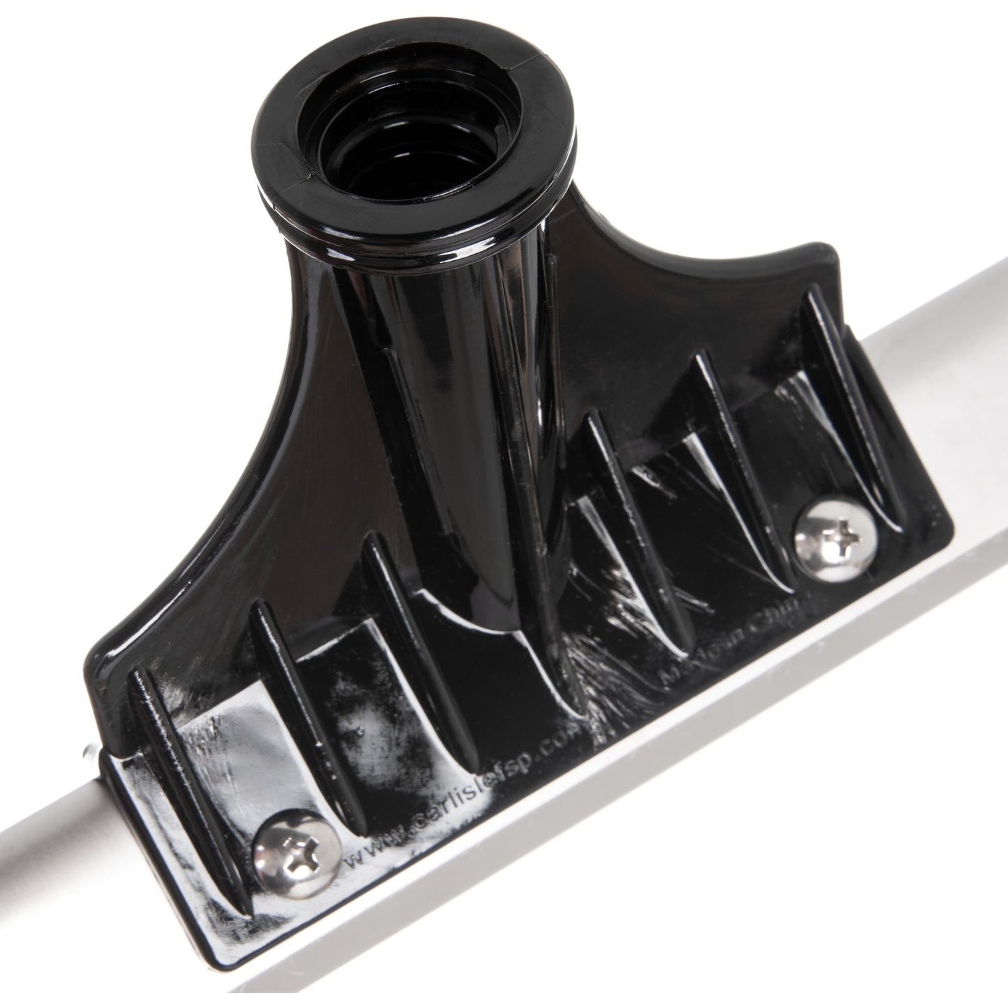 Carlisle 4161900 8" Black Stainless Steel Flo-Pac Floor Scraper With Polycarbonate threaded Handle Socket
