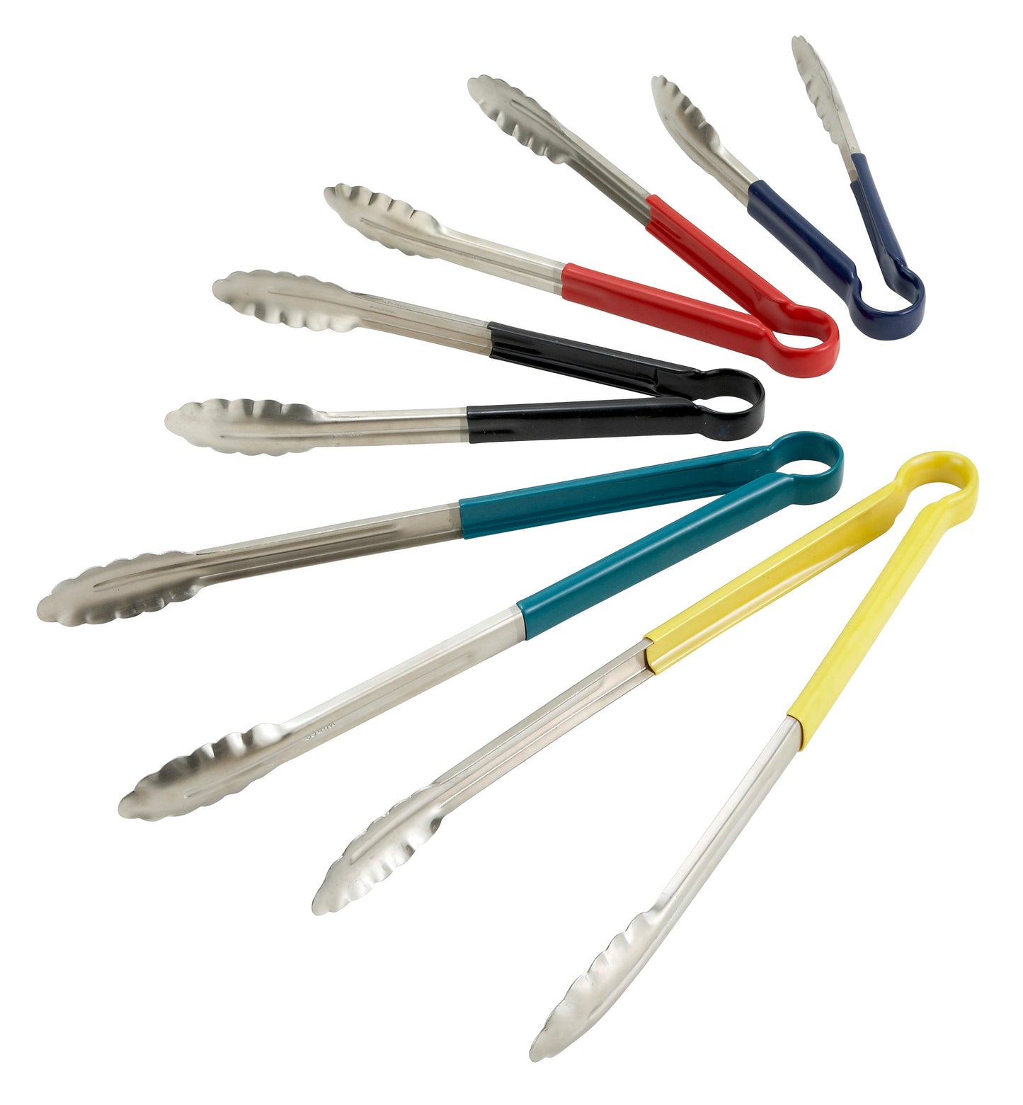 Winco UT-12HP-B 12" Blue Stainless Steel Utility Tong, Polypropylene Handle