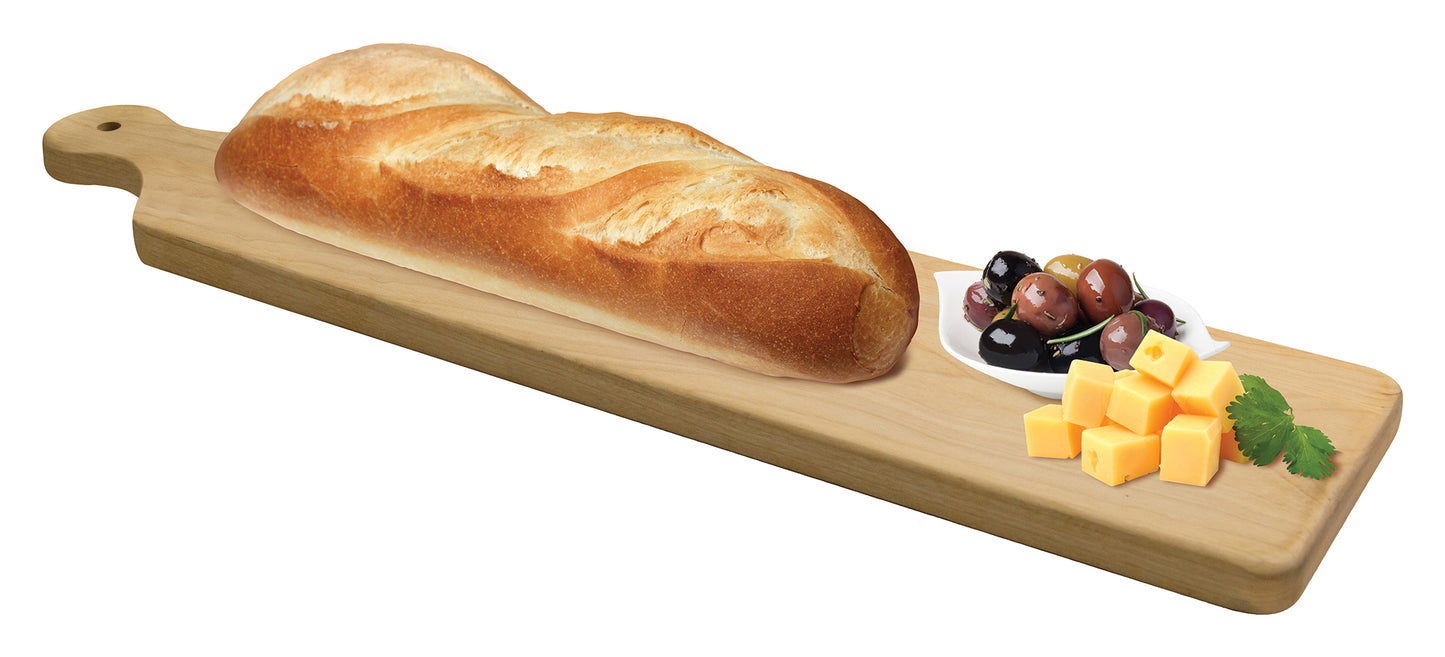 Winco WCB-225 22-1/2" x 5-1/2" Birch French Bread Board