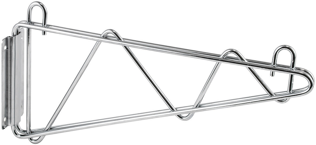Winco VCB-24 24" Chrome-Plated Shelving Wall Mount Brackets (1 Pair)