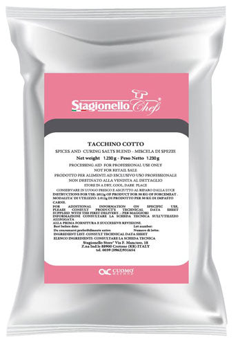 Omcan 47006 1.23 kg / bag Curing Salts and Spice Blends for Cooked Turkey