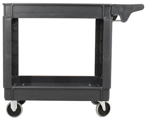 Omcan 47152 39.8" x 17.3" x 33" Dark Gray Heavy-Duty Utility Cart with Extended Handle