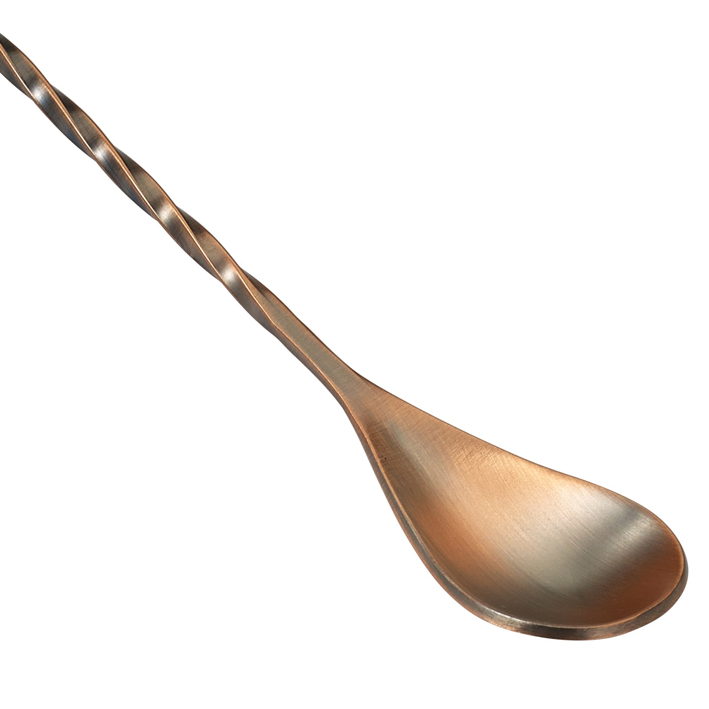 Winco BABS-12AC 12" Antique Copper Finish After 5 Bar Spoon with Teadrop End