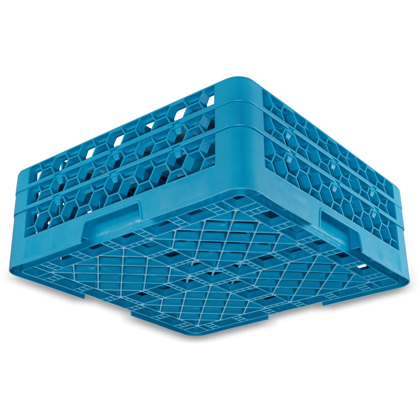 Carlisle RG25-214 Carlisle Blue 25-Compartment Polypropylene OptiClean Divided Glass Rack with 2 Extenders 7.12"