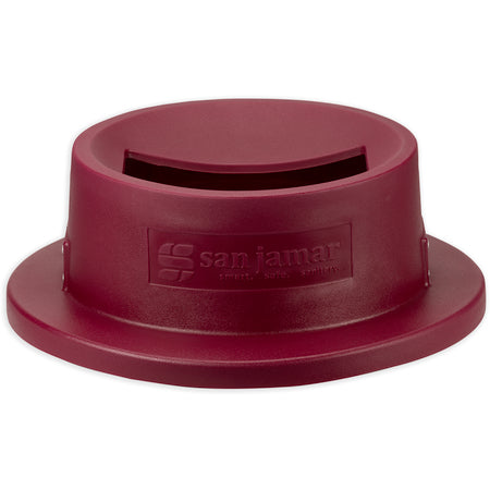 Carlisle KA5500 Burgundy Polyethylene KatchAll Magnetic Flatware Retriever Trash Can Lid