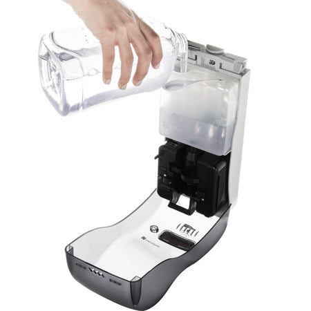 San Jamar SH900TBK 900 mL Black Pearl Plastic Classic Rely Hybrid Electronic Soap, Liquid & Lotion