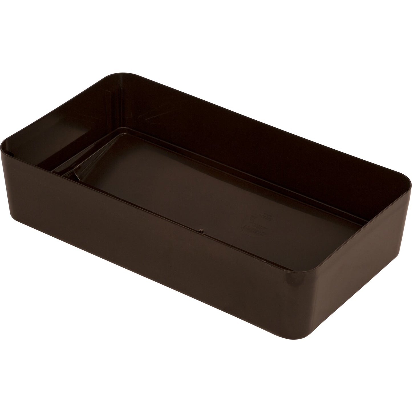 Carlisle 34202469 15 and 23 Gallon Dark Brown Rectangle ABS TrimLine Swing Top Waste Container Trash Can Lid