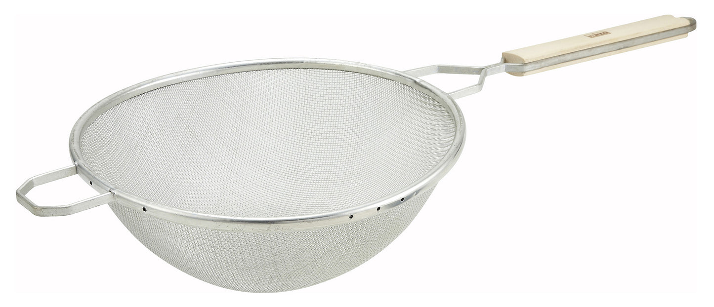 Winco MST-10S 10-1/4" Single Medium Mesh Strainer