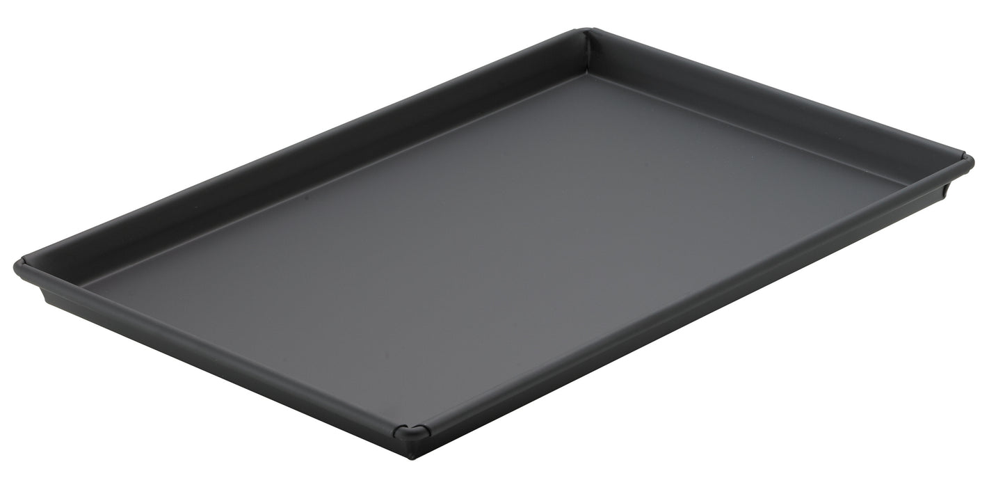 Winco SPP-1218 12" x 18" x 1" Rolled Steel Sicilian Pizza Pan, Non-stick