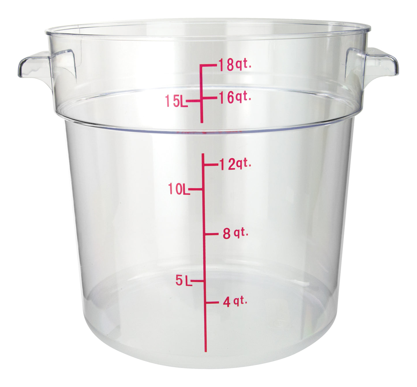 Winco PCRC-18 18 Qt. Clear Storage Container