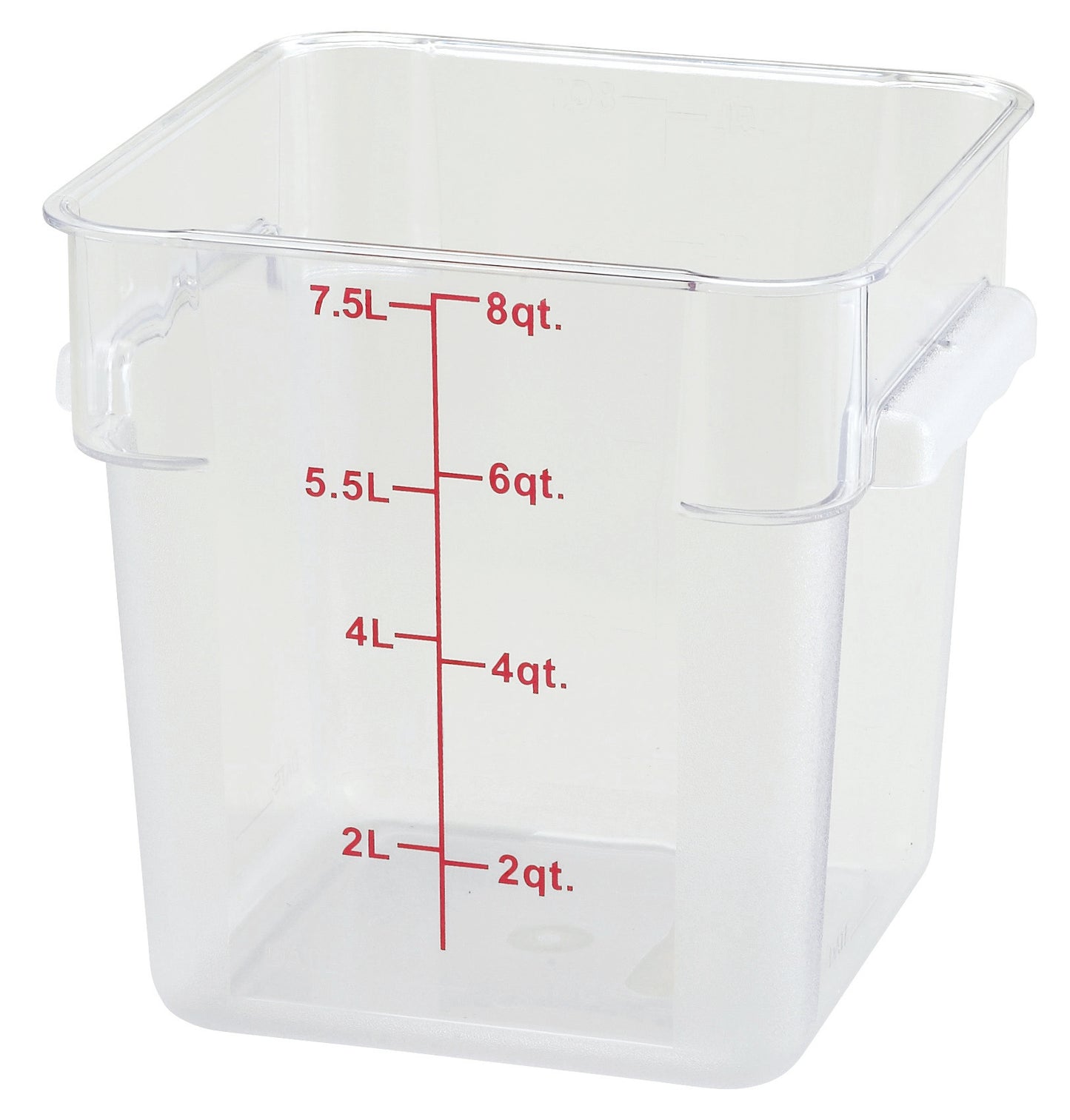 Winco PCSC-8C 8 Qt. Clear Polycarbonate Storage Container