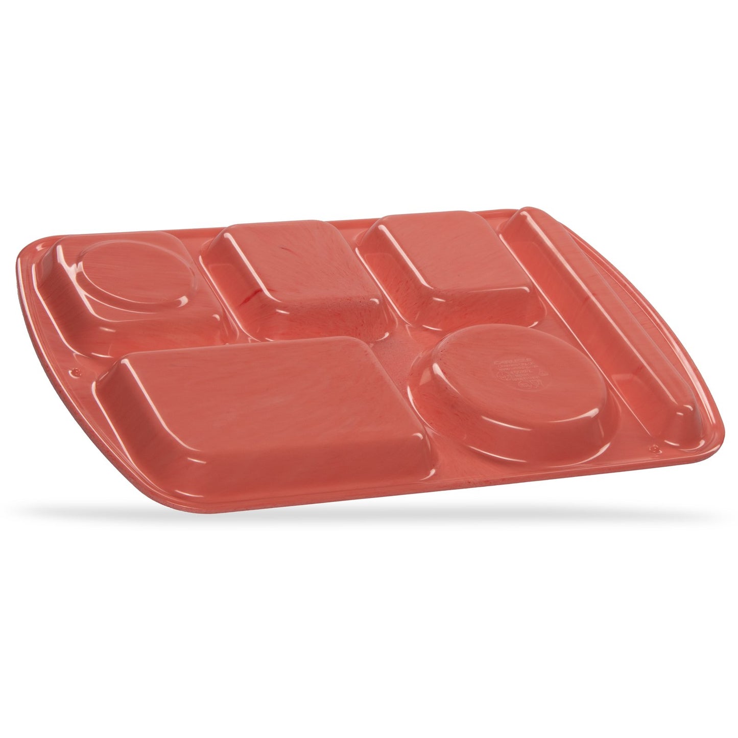 Carlisle 586500 10" x 14" Variegated 6-Compartment Melamine Left-Hand Economy Tray