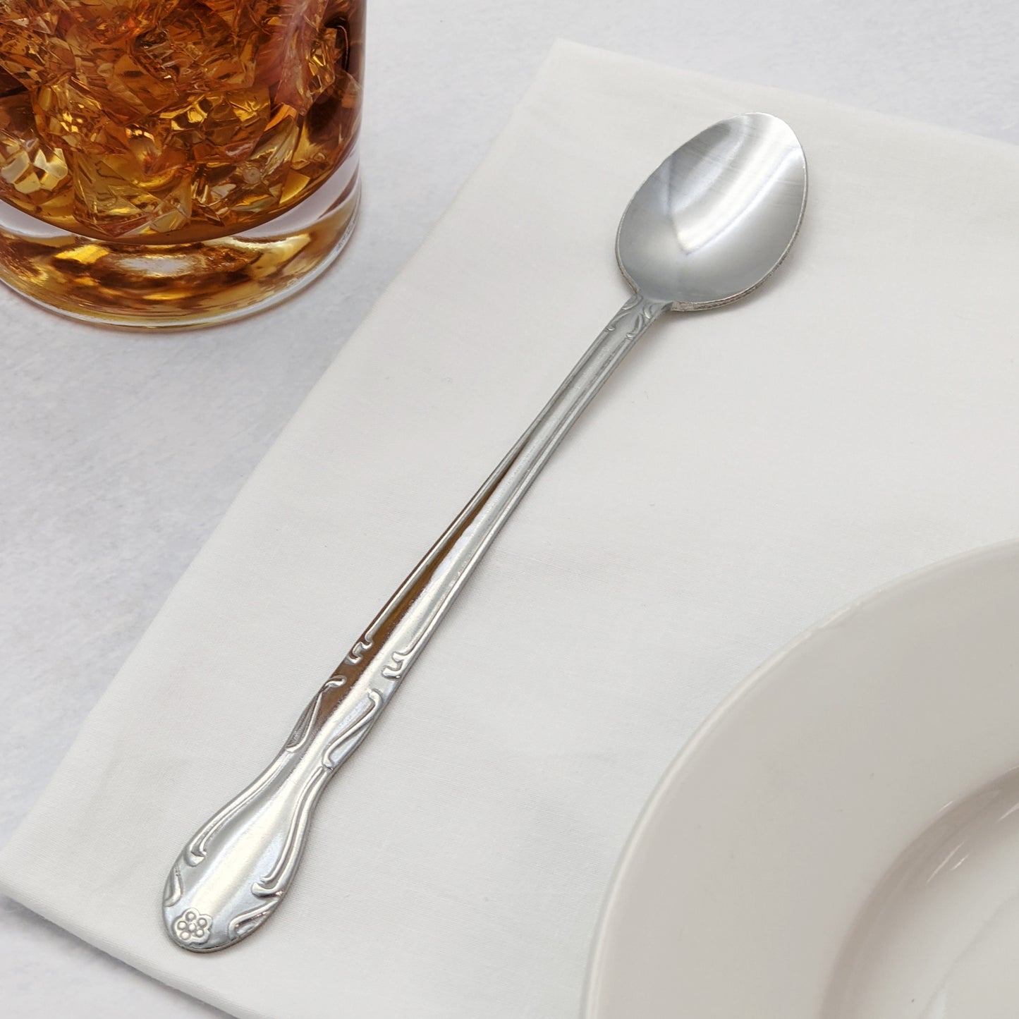 Winco 0004-02 Elegance Iced Teaspoon, 18/0 Heavyweight