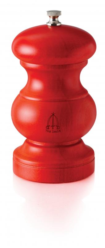 Omcan 43697 13-cm Spices Collection - Red Chili Grinder Long Seasoned Beech Wood