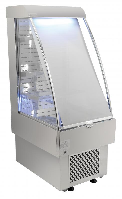 Omcan 40438 230 L 24-inch Open Refrigerated Floor Display Showcase