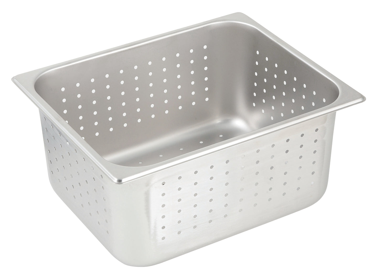 Winco SPHP6 Half-size Stainless Steel Perforated Steam Pan, 6" Deep