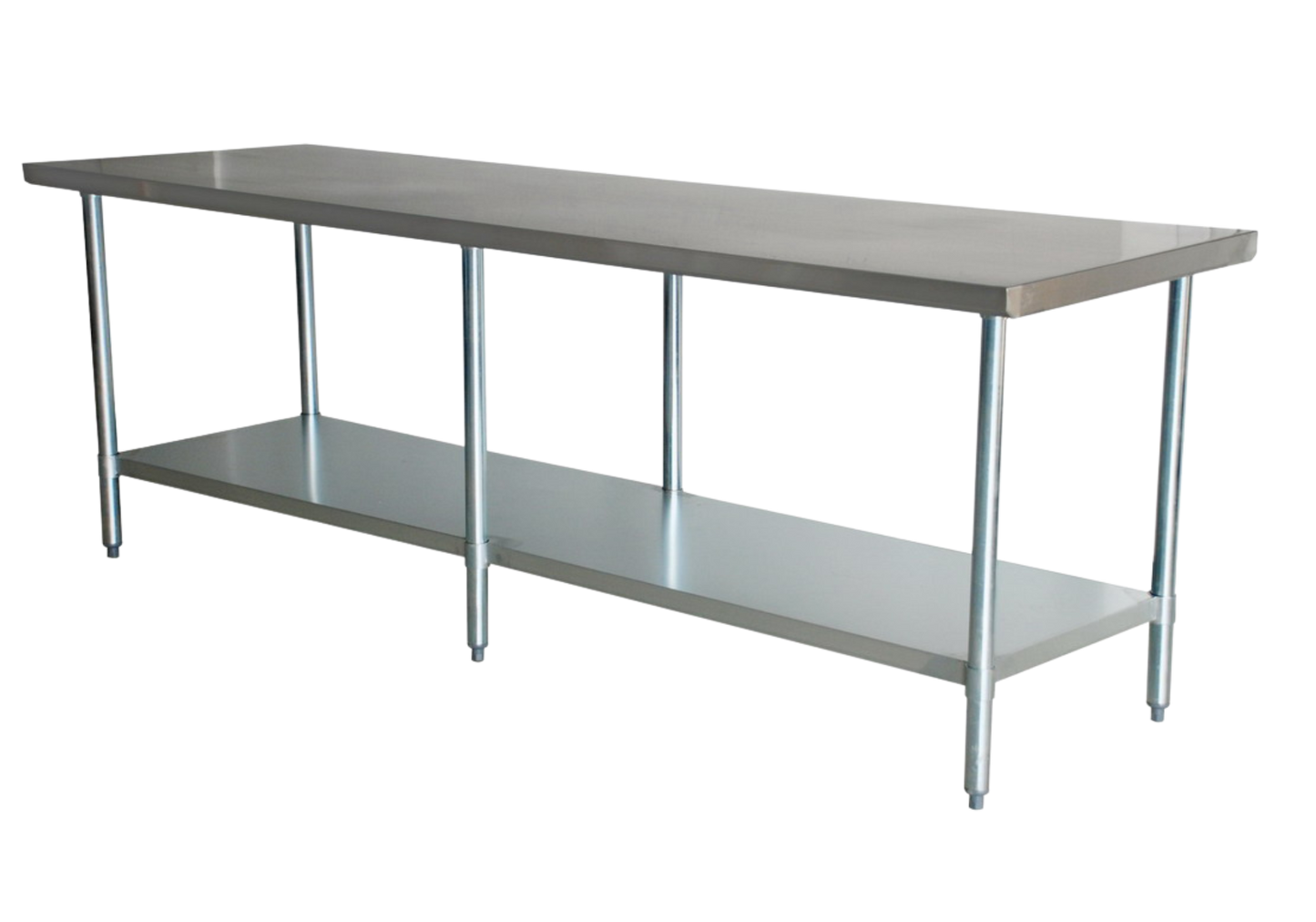 Omcan 45154 24" x 108" All Stainless Steel Worktable with Stainless Steel Undershelf and Legs