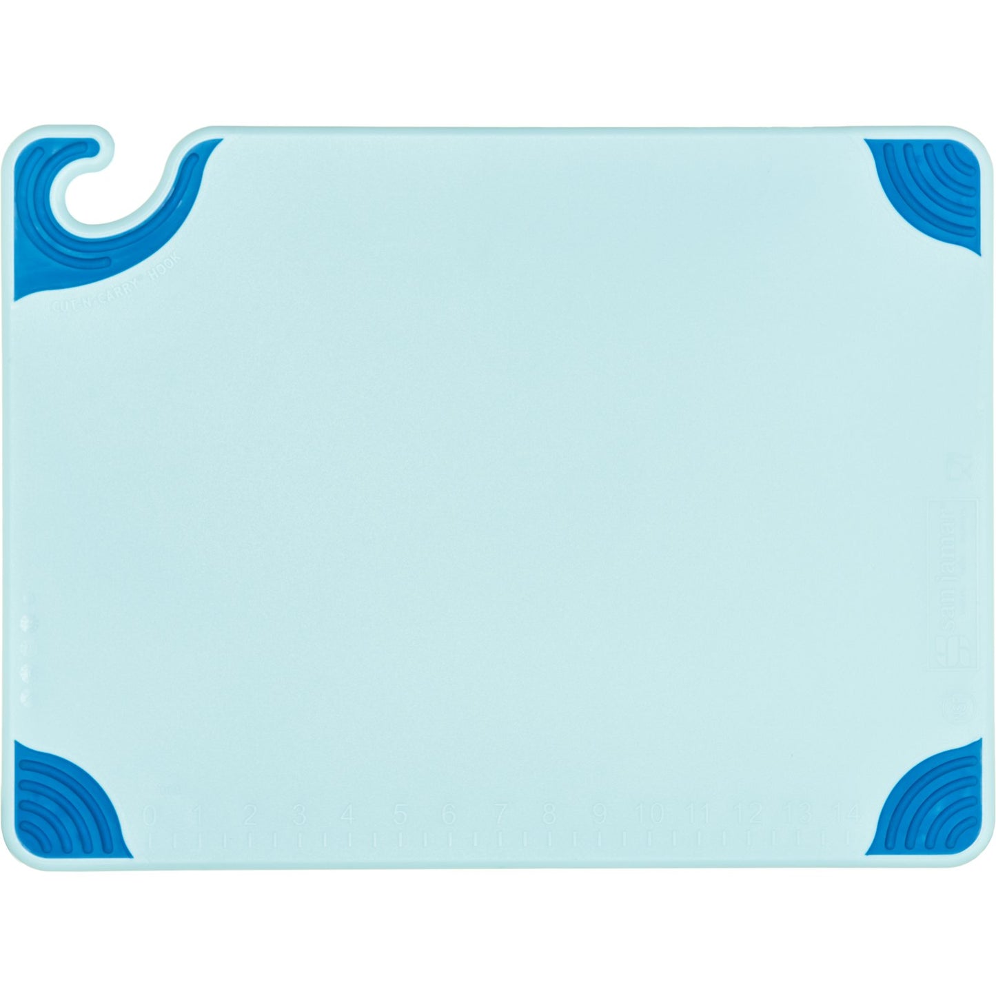 San Jamar CBG152012BL 15" x 20" x 0.5" Blue Saf-T-Grip Cutting Board
