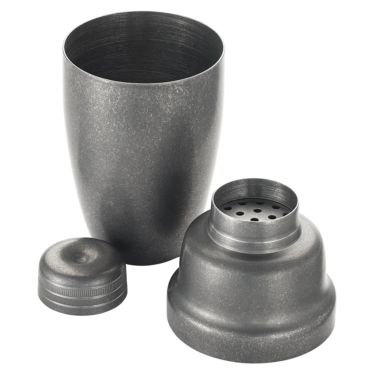 Winco BASS-16CS 16 oz. Crafted Steel Finish 3-Piece After 5 Shaker Set