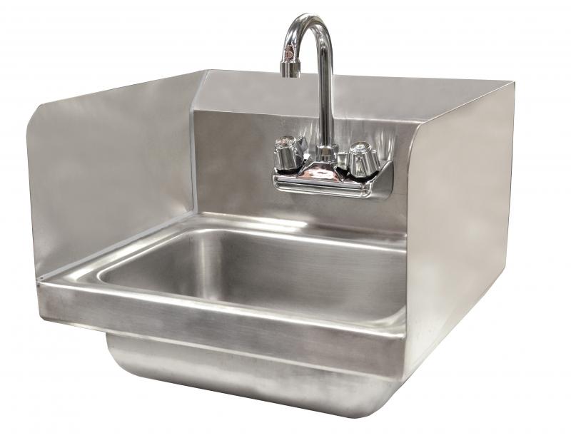 Omcan 37867 Wall Mounted Hand Sink with Faucet and Side Splashes