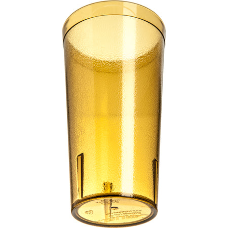 Carlisle 5220-8113 20 oz Amber SAN Stackable Tumbler - Cash & Carry (6/pk)
