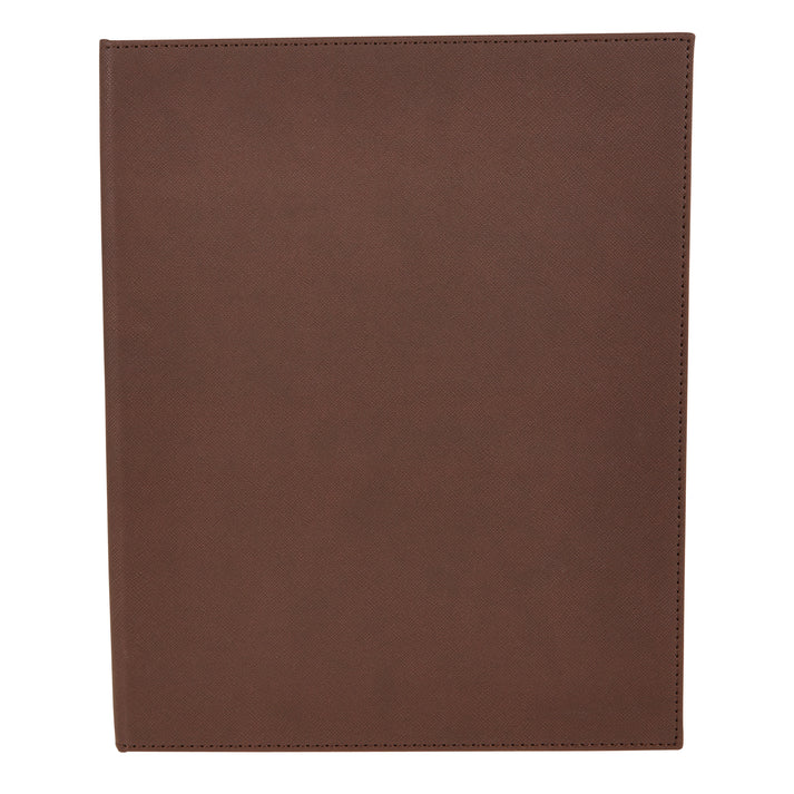 Winco LMF-811BN Brown Four-Views (Booklet) Menu Cover For 8-1/2 X 11" Inserts