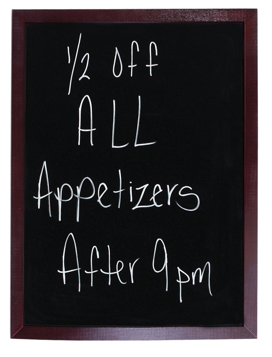 Winco MBB-3 23 5/8" x 31 5/8" Mahogany Marker Board
