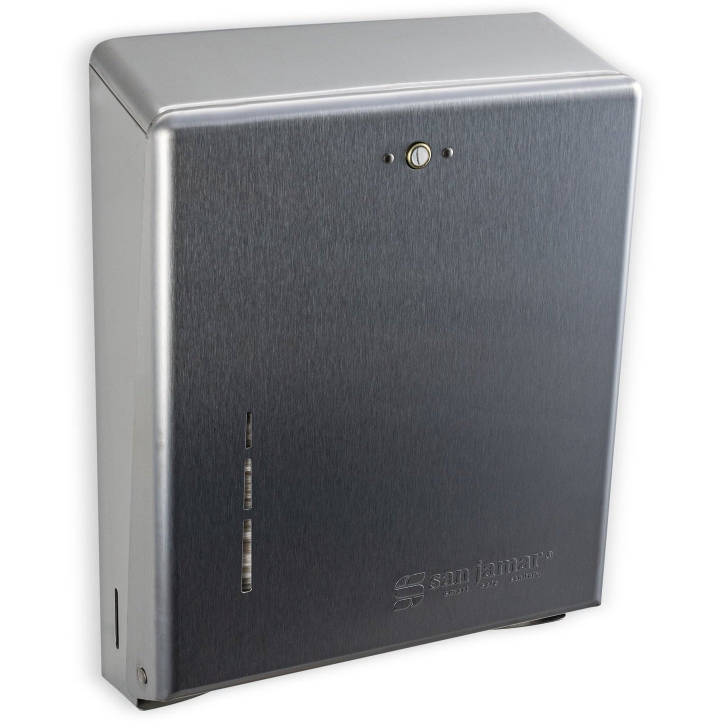 San Jamar T1900SS 500 Multifold/300 C-Fold Plastic Metal Towel Dispenser - Stainless Steel