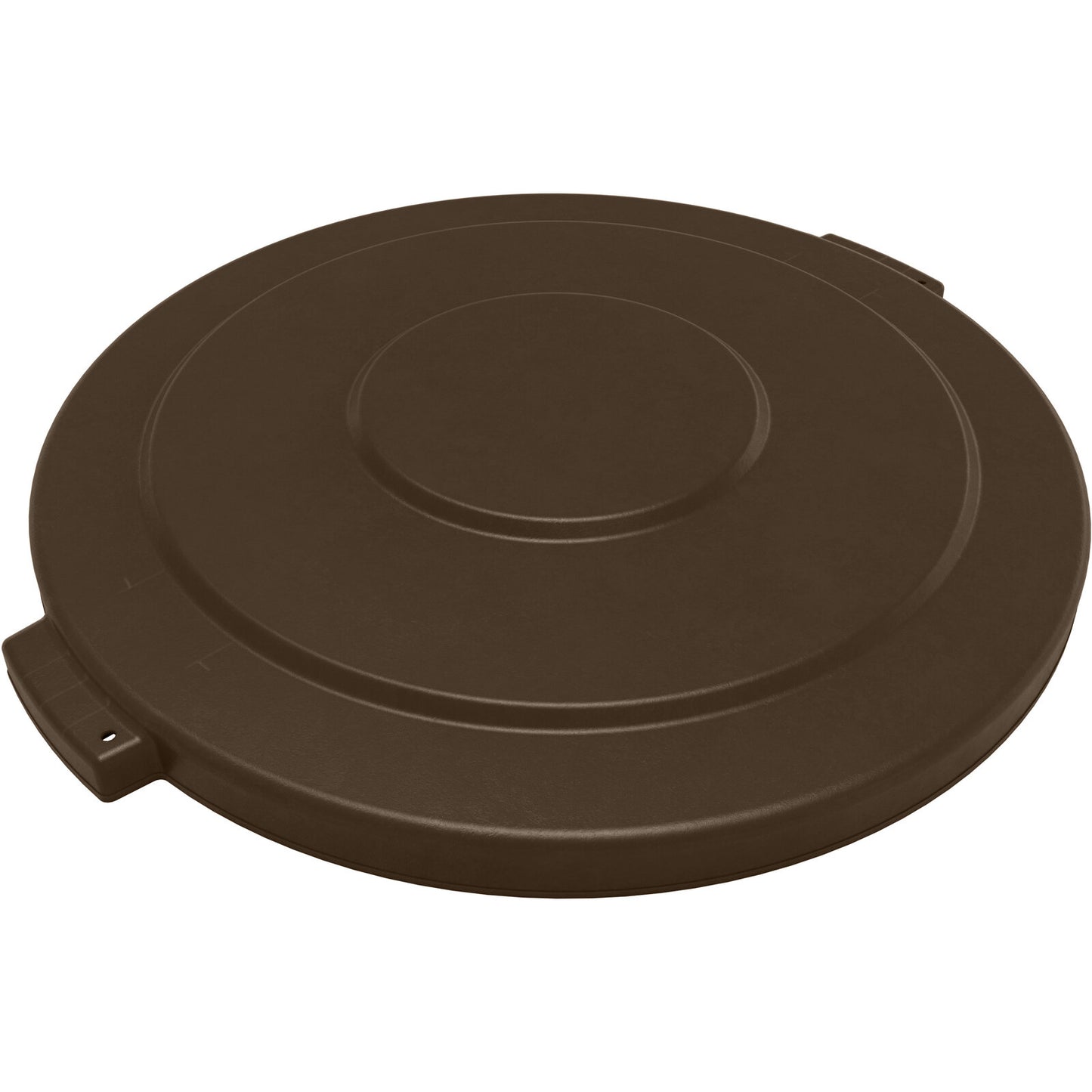 Sparta 84105601 55 Gallon Brown Round Polyethylene Bronco Waste Bin Trash Container Lid