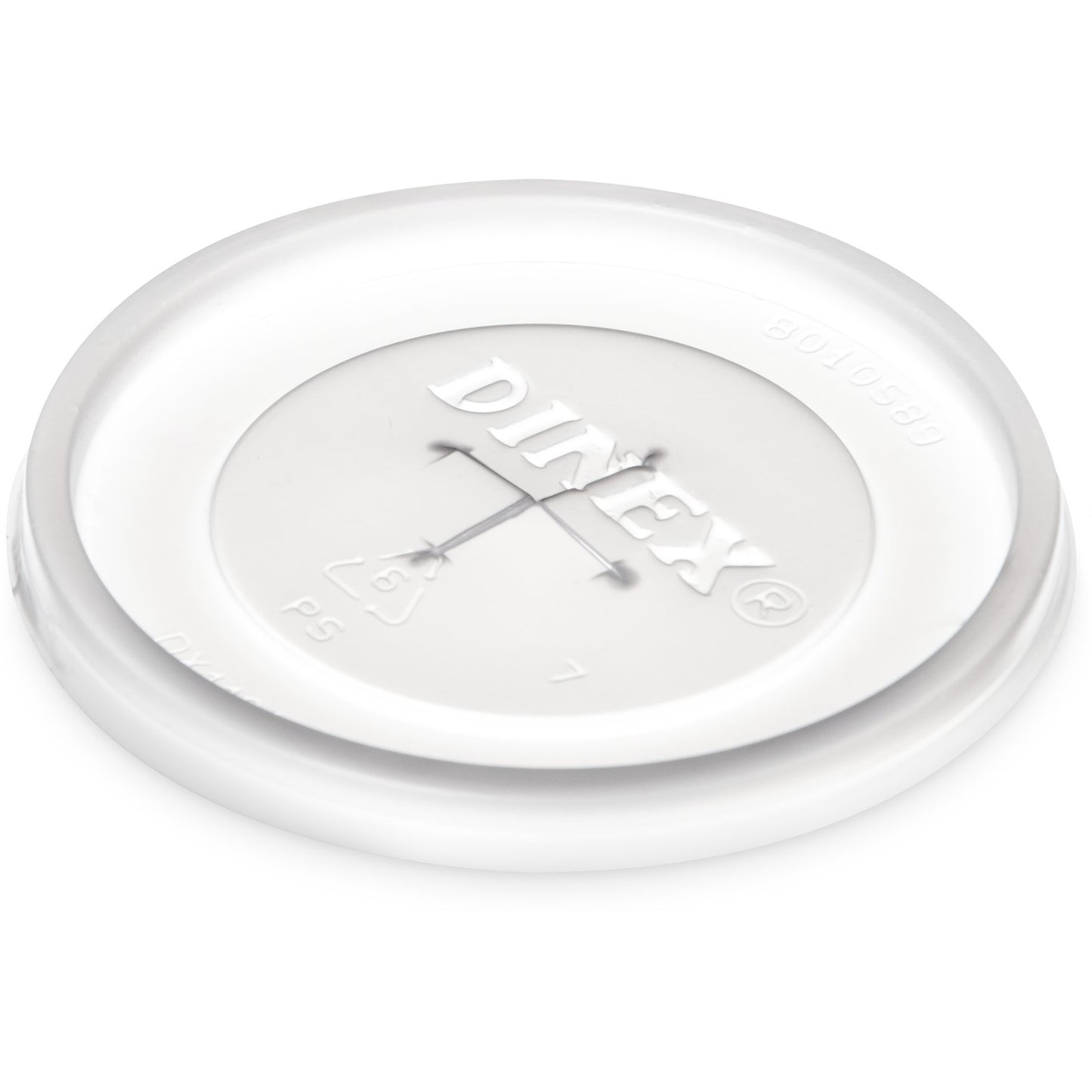 Dinex DX1191ST8714 Translucent Disposable Lid with Straw Slot fits 6 oz Louis & 8 oz Textured Tumblers (1000/cs)