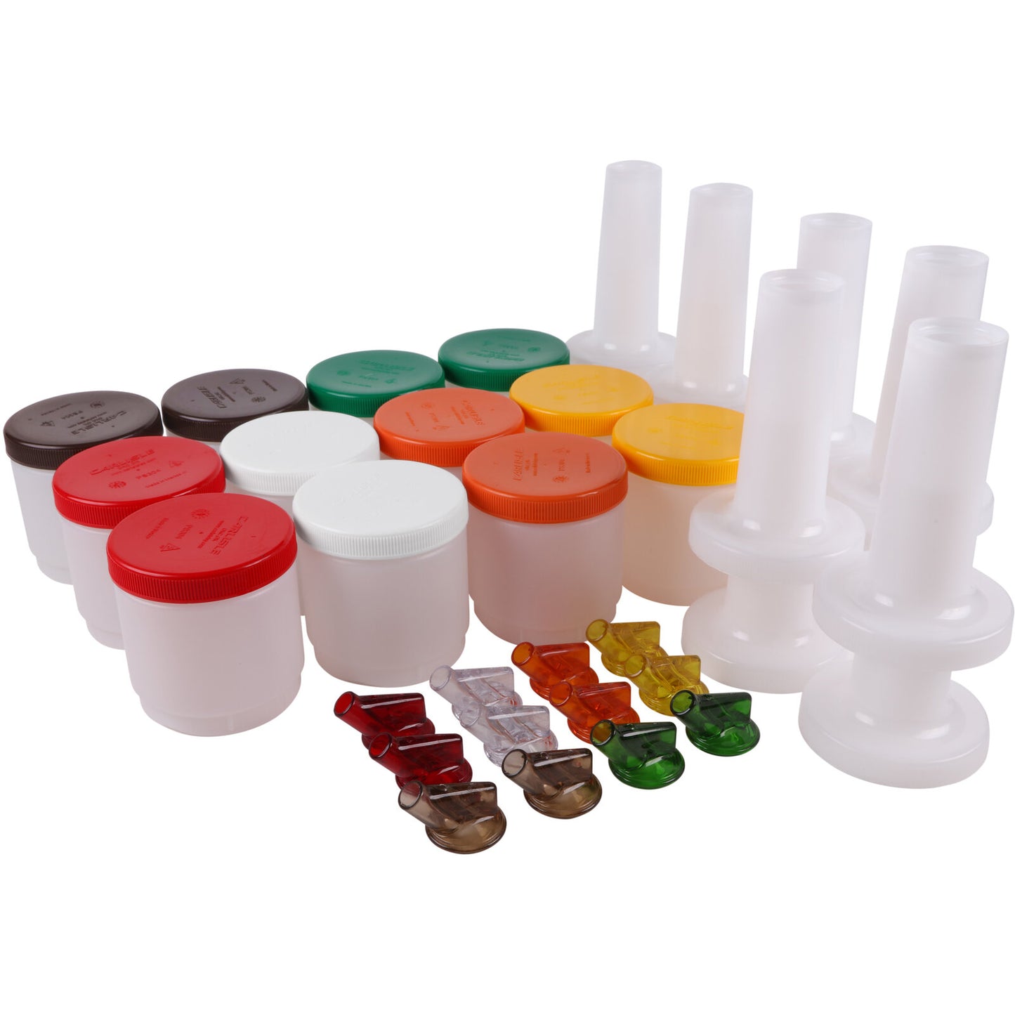 Carlisle PS501N00 16 oz/ Pint Assorted Store N' Pour Complete Unit Bundle