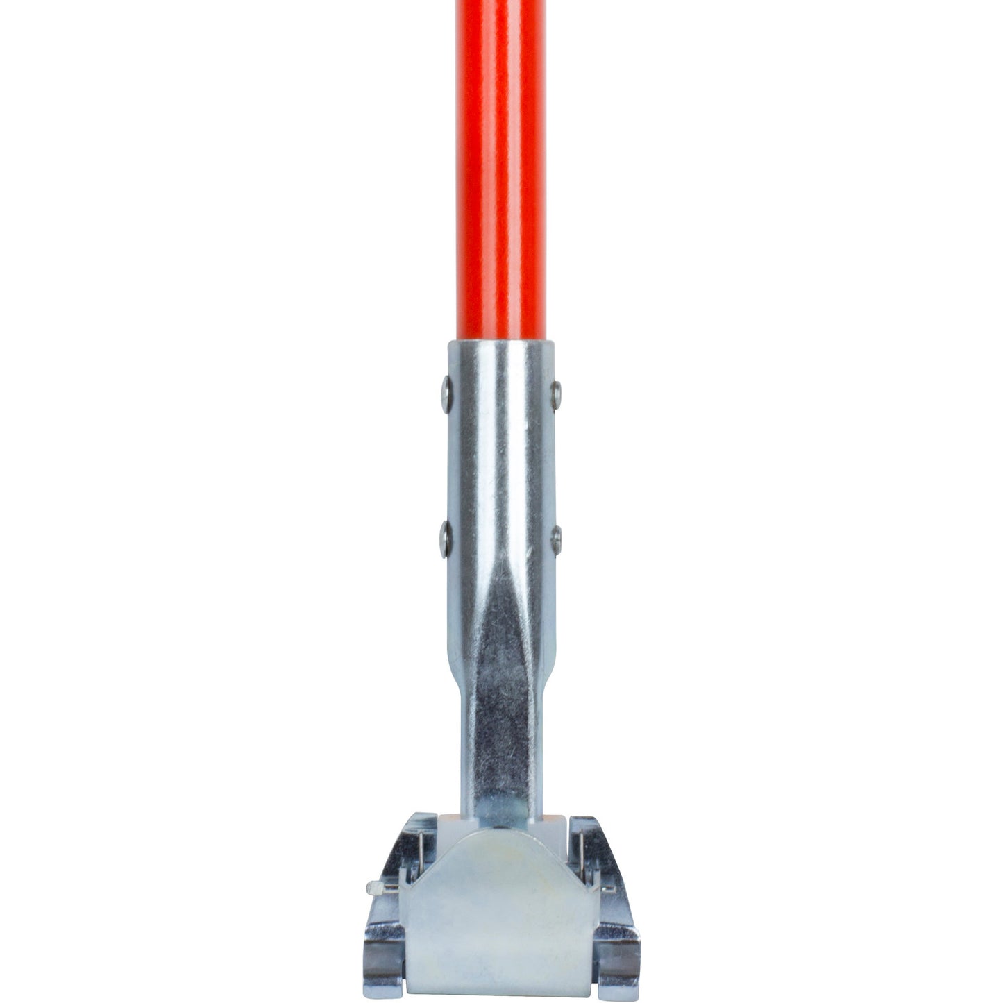 Carlisle 362113EC24 60" Orange Fiberglass Dust Mop Handle with Clip-On Connector
