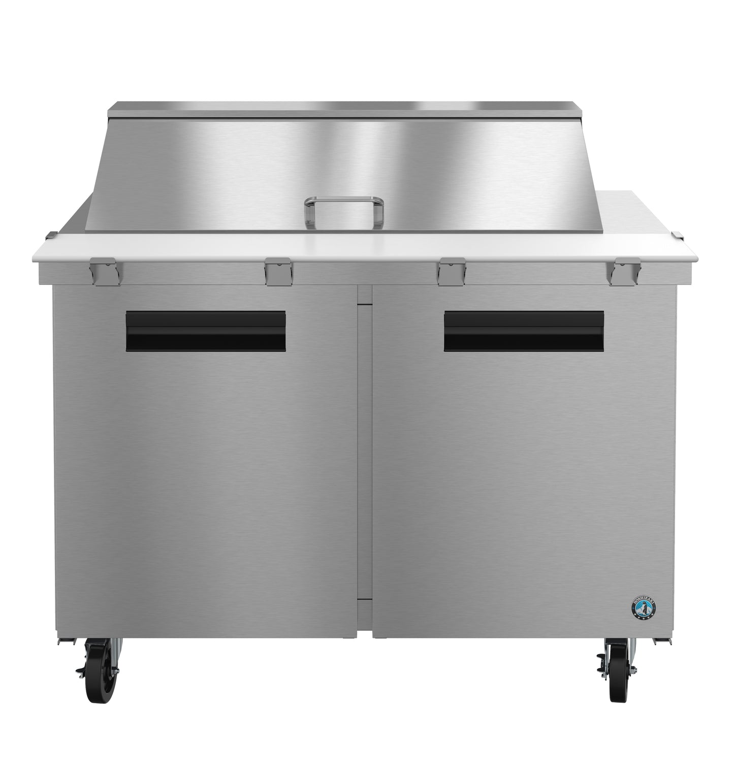 Hoshizaki SR48B-18M Two Section Stainless Doors Mega Top Prep Table Refrigerator