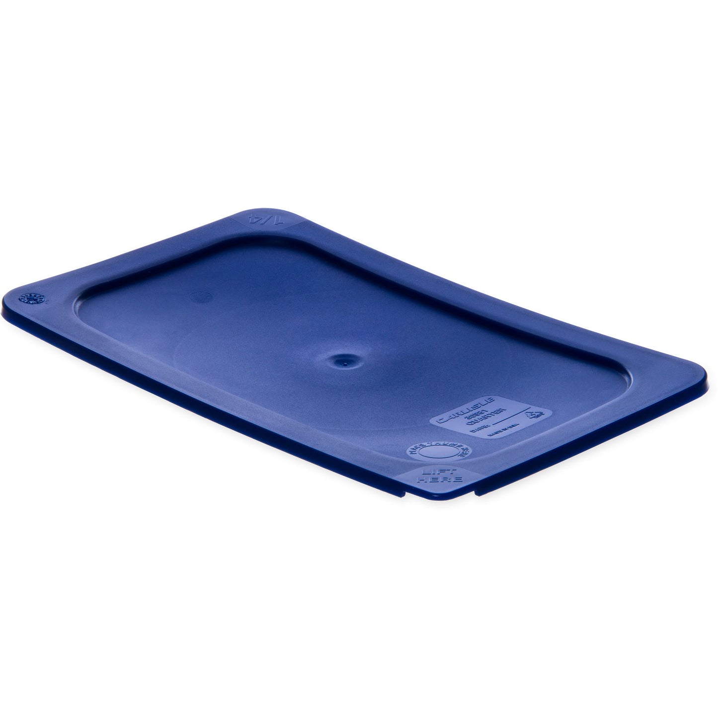 Carlisle 3058160 1/4 Size Dark Blue Polyethylene Smart Lids Food Pan Lid