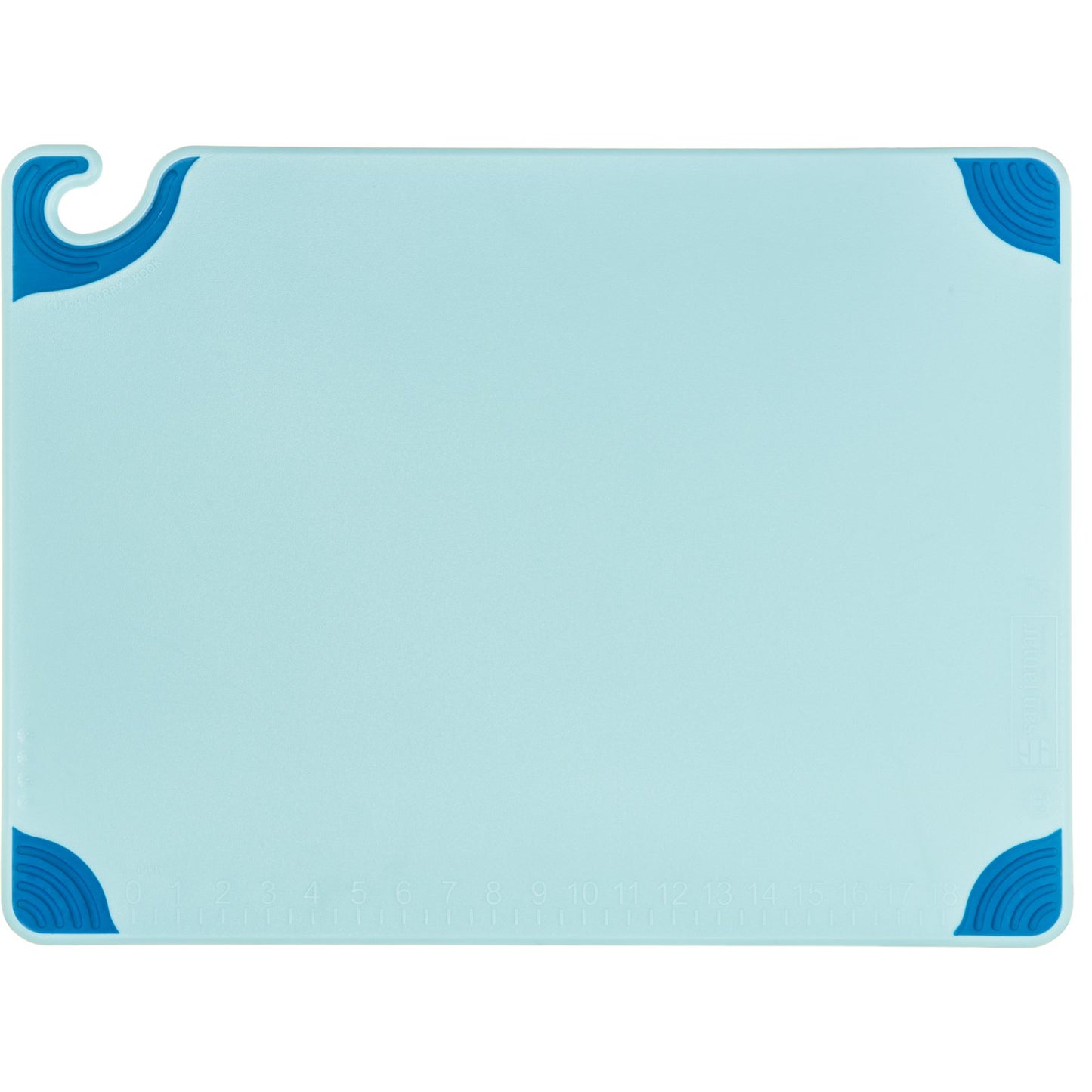 San Jamar CBG182412BL 18" x 24" x 0.5" Blue Saf-T-Grip Cutting Board