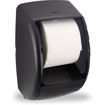 San Jamar R3590TBK Black Pearl Oceans Duett Standard Bath Tissue Dispenser, 1.6" core